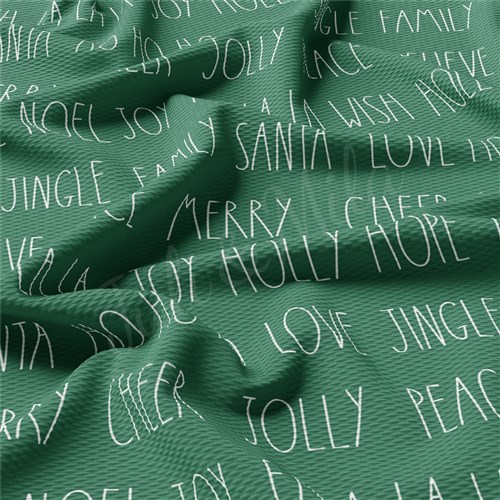 Christmas Printed Liverpool Bullet Textured Stretch Solid Strip Thick Knit Jersey Fabric