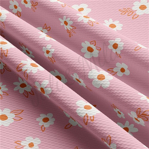 Floral Liverpool Bullet Textured Stretch Solid Strip Thick Knit Jersey Fabric