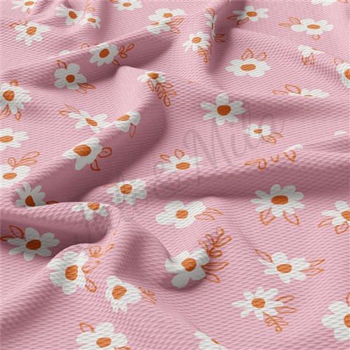 Floral Liverpool Bullet Textured Stretch Solid Strip Thick Knit Jersey Fabric