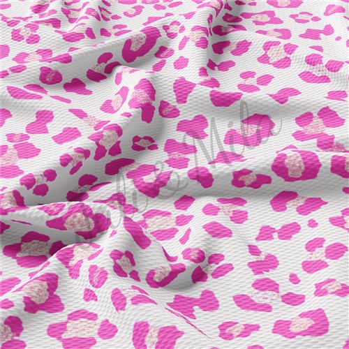 Cheetah Leopard AA172 TBP102 Liverpool Bullet Textured Stretch Solid Strip Thick Knit Jersey Fabric