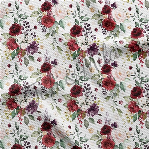 Printed Floral Liverpool Bow Floral Red roses(F43) & Get a Free $89.99 Embroidery Bundle