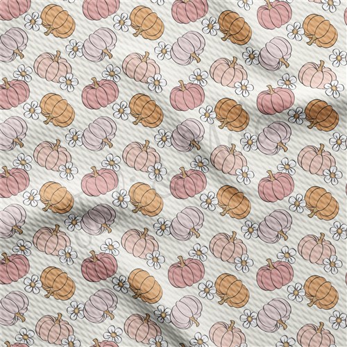 Pumpkin Fall Printed Liverpool Bullet Textured Stretch Solid Strip Thick Knit Jersey Fabric