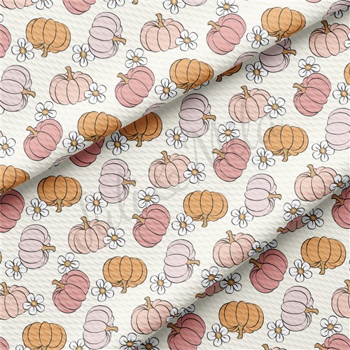 Pumpkin Fall Printed Liverpool Bullet Textured Stretch Solid Strip Thick Knit Jersey Fabric