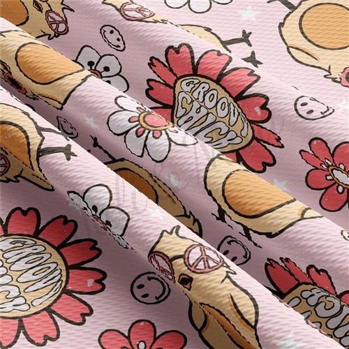Easter Liverpool Bullet Textured Stretch Solid Strip Thick Knit Jersey Fabric