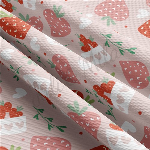 Valentine's Day Printed Liverpool Bullet Textured Stretch Solid Strip Thick Knit Jersey Fabric