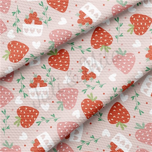 Valentine's Day Printed Liverpool Bullet Textured Stretch Solid Strip Thick Knit Jersey Fabric