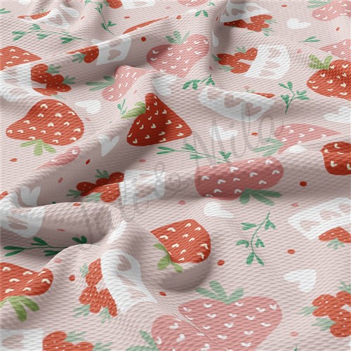 Valentine's Day Printed Liverpool Bullet Textured Stretch Solid Strip Thick Knit Jersey Fabric