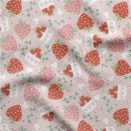 Valentine's Day Printed Liverpool Bullet Textured Stretch Solid Strip Thick Knit Jersey Fabric