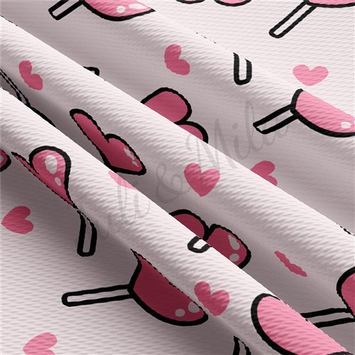 Valentine's Day Printed Liverpool Bullet Textured Stretch Solid Strip Thick Knit Jersey Fabric