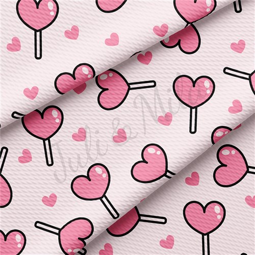 Valentine's Day Printed Liverpool Bullet Textured Stretch Solid Strip Thick Knit Jersey Fabric