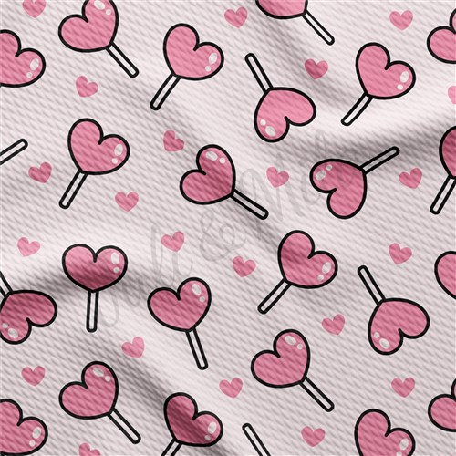 Valentine's Day Printed Liverpool Bullet Textured Stretch Solid Strip Thick Knit Jersey Fabric