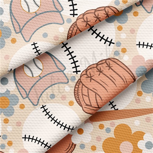 Baseball Printed Liverpool Fabric AA1415 & Get a Free $89.99 Embroidery Bundle