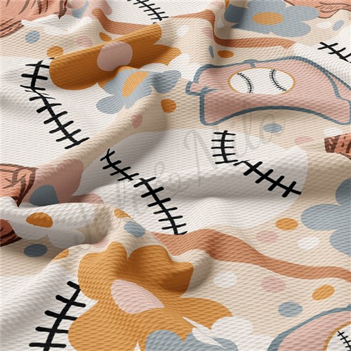 Baseball Printed Liverpool Fabric AA1415 & Get a Free $89.99 Embroidery Bundle
