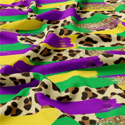 Mardi Gras Paintsmear59 Liverpool Bullet Textured Stretch Solid Strip Thick Knit Jersey Fabric