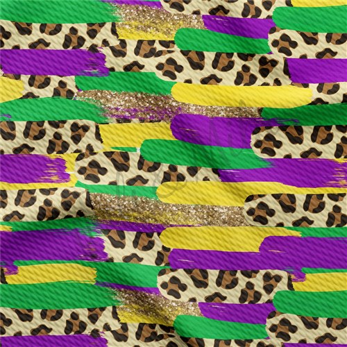 Mardi Gras Paintsmear59 Liverpool Bullet Textured Stretch Solid Strip Thick Knit Jersey Fabric