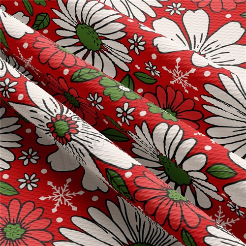 Christmas Printed Liverpool Bullet Textured Stretch Solid Strip Thick Knit Jersey Fabric