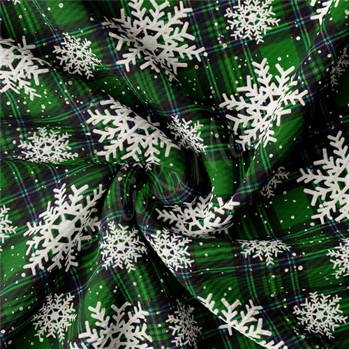 Christmas Printed Liverpool Bullet Textured Stretch Solid Strip Thick Knit Jersey Fabric