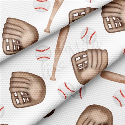 Baseball Printed Liverpool Bullet Textured Stretch Solid Strip Thick Knit Jersey Fabric