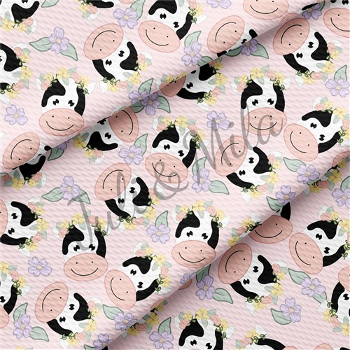Cow Printed Liverpool 4 Way Fabric cow2 & Get a Free $89.99 Embroidery Bundle