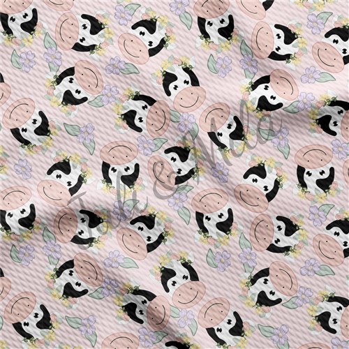 Cow Printed Liverpool 4 Way Fabric cow2 & Get a Free $89.99 Embroidery Bundle