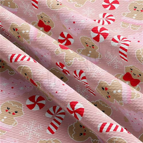 Christmas Christmas Liverpool Bullet Textured Stretch Solid Strip Thick Knit Jersey Fabric