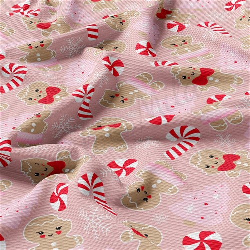 Christmas Christmas Liverpool Bullet Textured Stretch Solid Strip Thick Knit Jersey Fabric