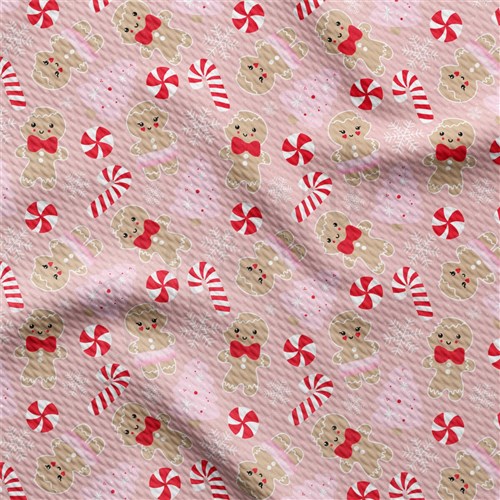 Christmas Christmas Liverpool Bullet Textured Stretch Solid Strip Thick Knit Jersey Fabric