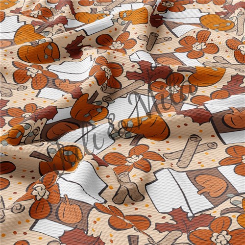 Pumpkin Latte Printed Liverpool 4 Way Fabric AB2 & Get a Free $89.99 Embroidery Bundle