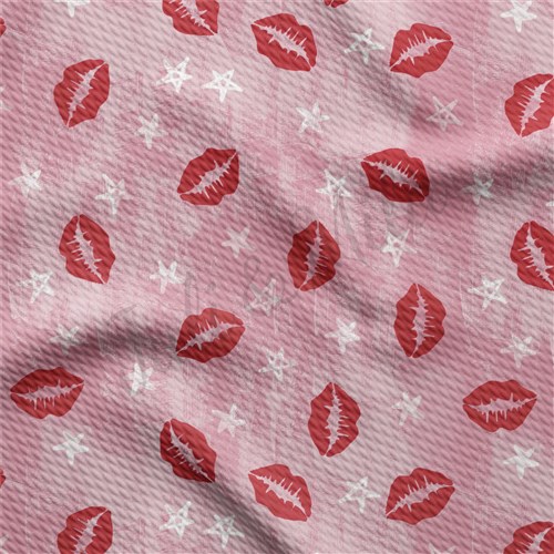 Valentine's Day Printed Liverpool Bullet Textured Stretch Solid Strip Thick Knit Jersey Fabric