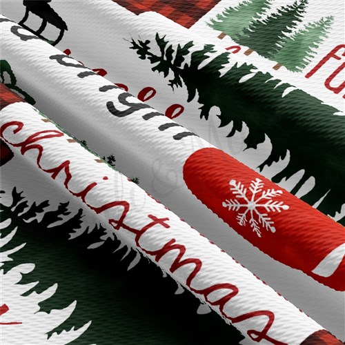 Christmas Christmas Liverpool Bullet Textured Stretch Solid Strip Thick Knit Jersey Fabric