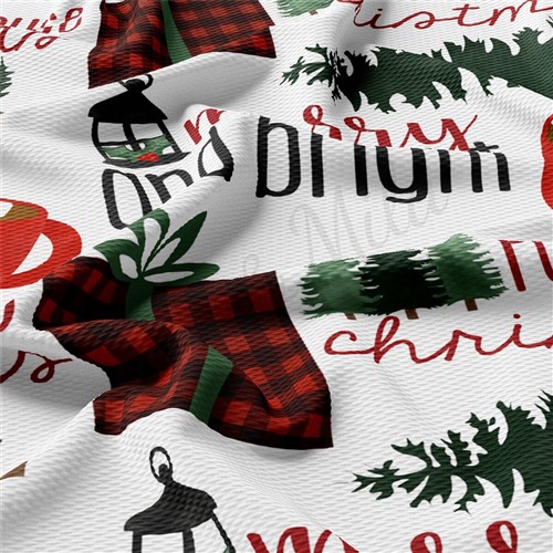 Christmas Christmas Liverpool Bullet Textured Stretch Solid Strip Thick Knit Jersey Fabric