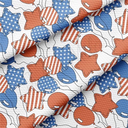 4th of July Patriotic Printed Liverpool Fabric AA2187 & Get a Free $89.99 Embroidery Bundle