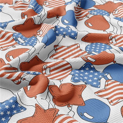 4th of July Patriotic Printed Liverpool Fabric AA2187 & Get a Free $89.99 Embroidery Bundle