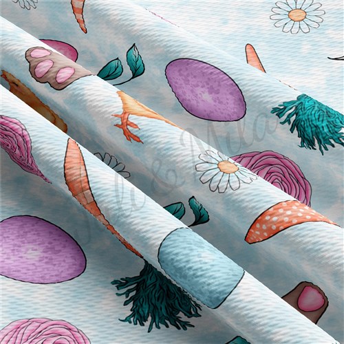 Easter Liverpool Bullet Textured Stretch Solid Strip Thick Knit Jersey Fabric