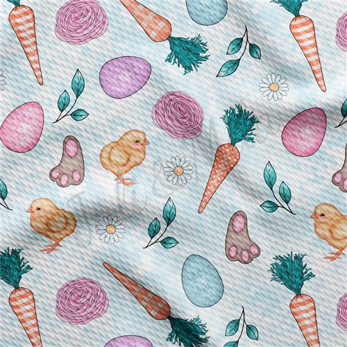 Easter Liverpool Bullet Textured Stretch Solid Strip Thick Knit Jersey Fabric