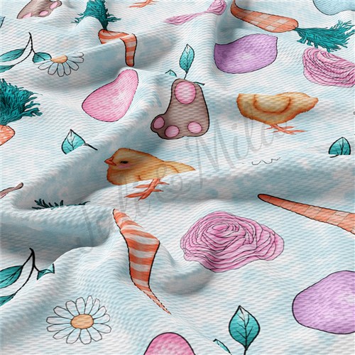 Easter Liverpool Bullet Textured Stretch Solid Strip Thick Knit Jersey Fabric