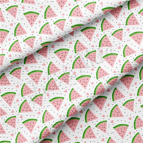 Watermelon Liverpool Bullet Textured Stretch Solid Strip Thick Knit Jersey Fabric