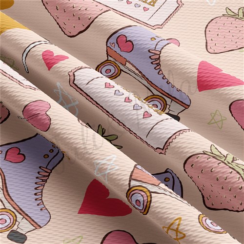Valentine's Day Printed Liverpool Bullet Textured Stretch Solid Strip Thick Knit Jersey Fabric