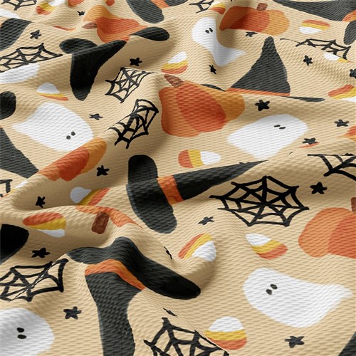 Autumn Fall Halloween Printed Liverpool Fabric AA1829 & Get a Free $89.99 Embroidery Bundle