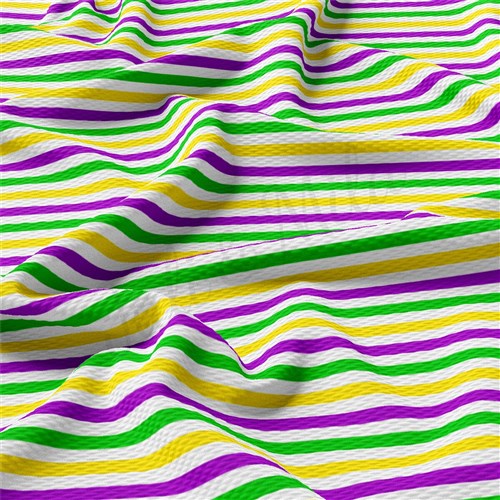 Mardi Gras AA2355 Liverpool Bullet Textured Stretch Solid Strip Thick Knit Jersey Fabric