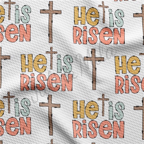 Easter Liverpool Bullet Textured Stretch Solid Strip Thick Knit Jersey Fabric