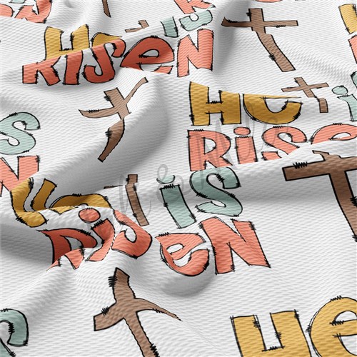 Easter Liverpool Bullet Textured Stretch Solid Strip Thick Knit Jersey Fabric