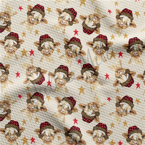 Christmas Liverpool Bullet Textured Stretch Solid Strip Thick Knit Jersey Fabric