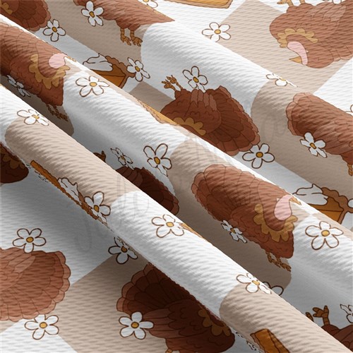 Thanksgiving Liverpool Bullet Textured Stretch Solid Strip Thick Knit Jersey Fabric