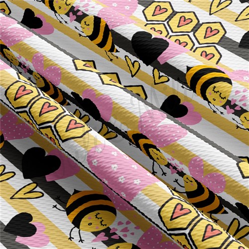 Valentine's Day Printed Liverpool Bullet Textured Stretch Solid Strip Thick Knit Jersey Fabric