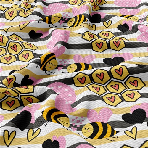 Valentine's Day Printed Liverpool Bullet Textured Stretch Solid Strip Thick Knit Jersey Fabric