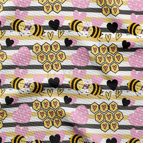 Valentine's Day Printed Liverpool Bullet Textured Stretch Solid Strip Thick Knit Jersey Fabric