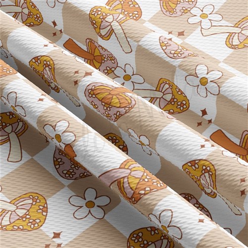 Mushroom Liverpool Bullet Textured Stretch Solid Strip Thick Knit Jersey Fabric