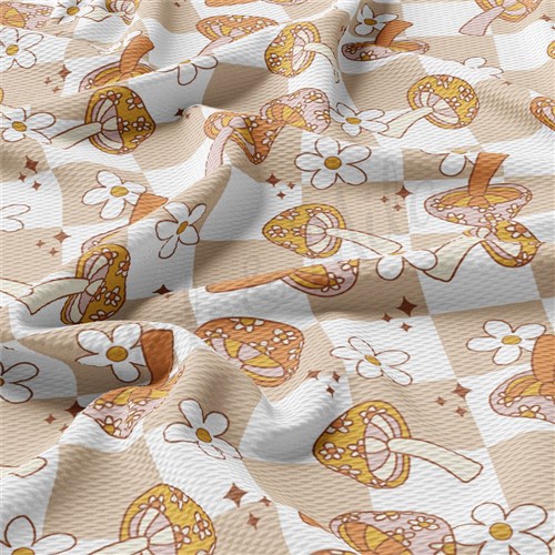 Mushroom Liverpool Bullet Textured Stretch Solid Strip Thick Knit Jersey Fabric