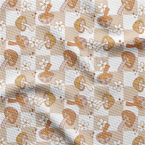 Mushroom Liverpool Bullet Textured Stretch Solid Strip Thick Knit Jersey Fabric